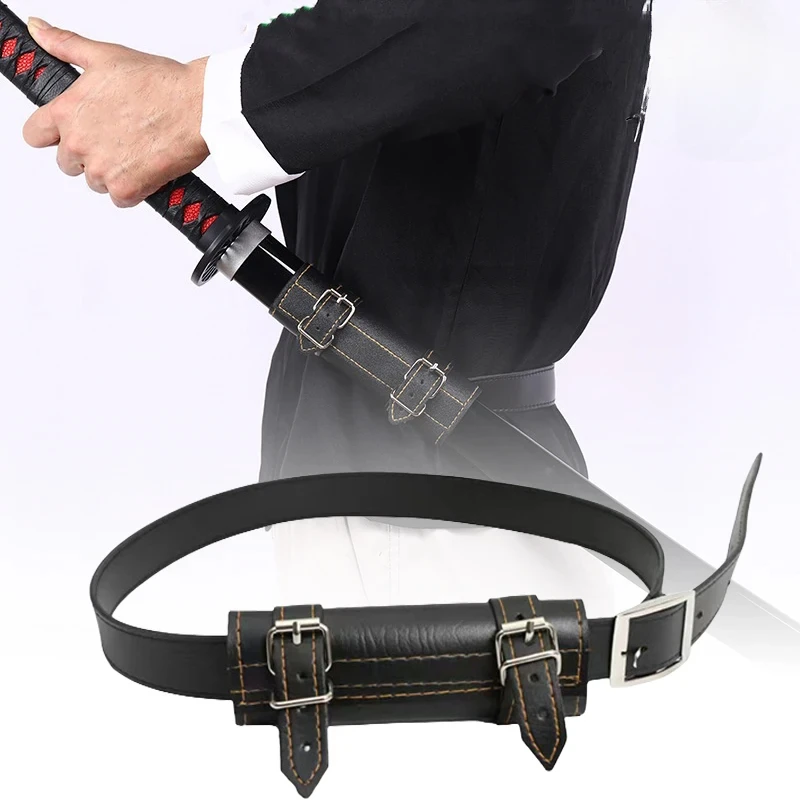 Cosplay Prop Katana - ชุดคอสเพลย์ดาบซามูไรญี่ปุ่นจากเรื่อง Demon Slayer, ชุดสายรัดเอวสไตล์นินจาคาตานะ