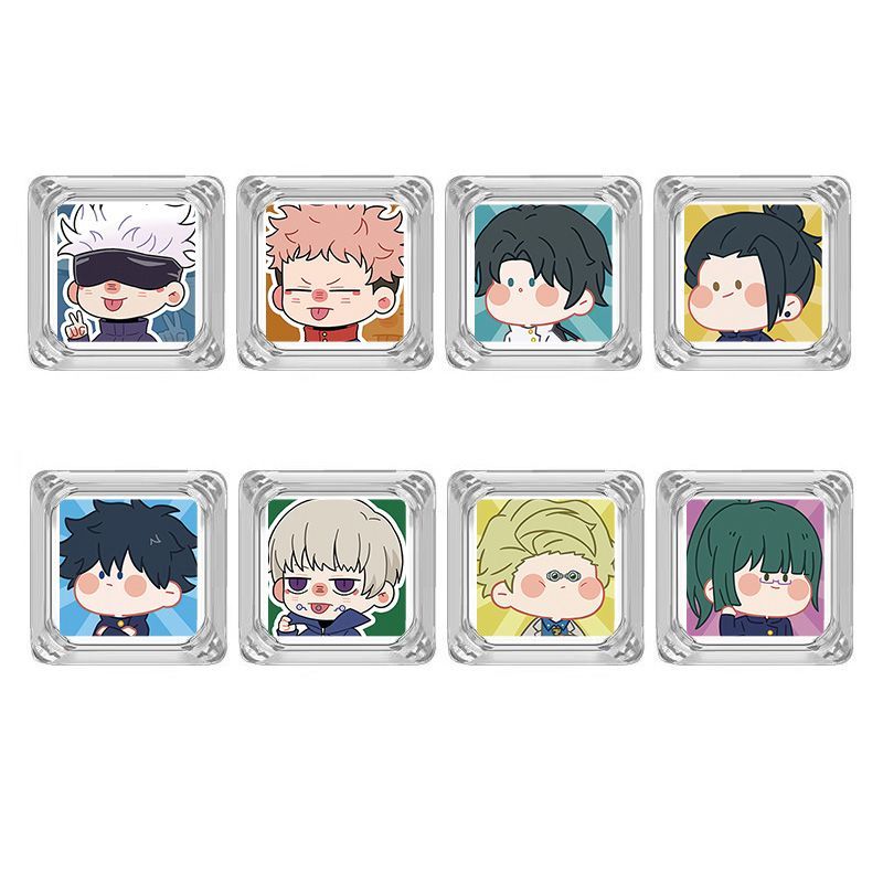 Cosplay Material For Prop - คีย์บอร์ดแบบกลไกทรงลูกบาศก์ลายการ์ตูนจูจุสึไคเซ็น คิบิ พร้อมปุ่มกดแบบใส ทนทานต่อการสึกหรอ วัสดุทำจากพีซี