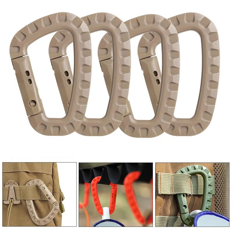 D Ring Strap - คลิปหนีบพลาสติกแบบ D-Ring สำหรับพวงกุญแจ สายรัดกระเป๋าเป้สะพายหลัง สายรัดอเนกประสงค์ สำหรับงาน