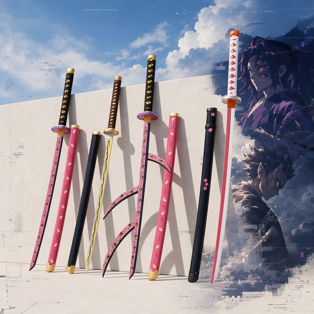 Cosplay Prop Katana - ดาบคาตานะของอากาทสึมะ เซ็นิตสึ จากอนิเมะดาบพิฆาตอสูร ขนาด 40 นิ้ว