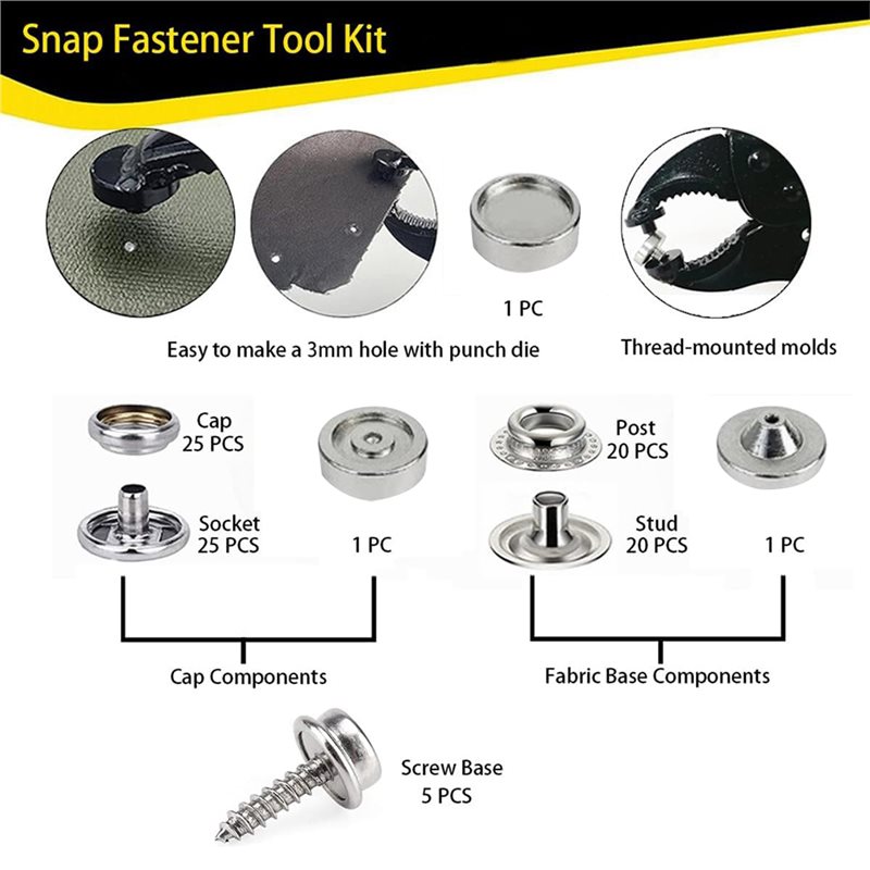 ชุดเครื่องมือติดกระดุมแบบหนัก  - Snap Plier Setter บทวิจารณ์และราคา