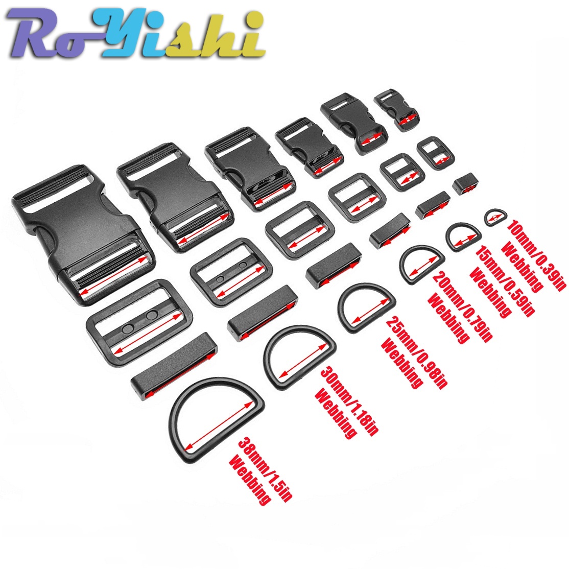 ชุดหัวเข็มขัดพลาสติกแบบปลดเร็ว - D Ring Strap บทวิจารณ์และราคา