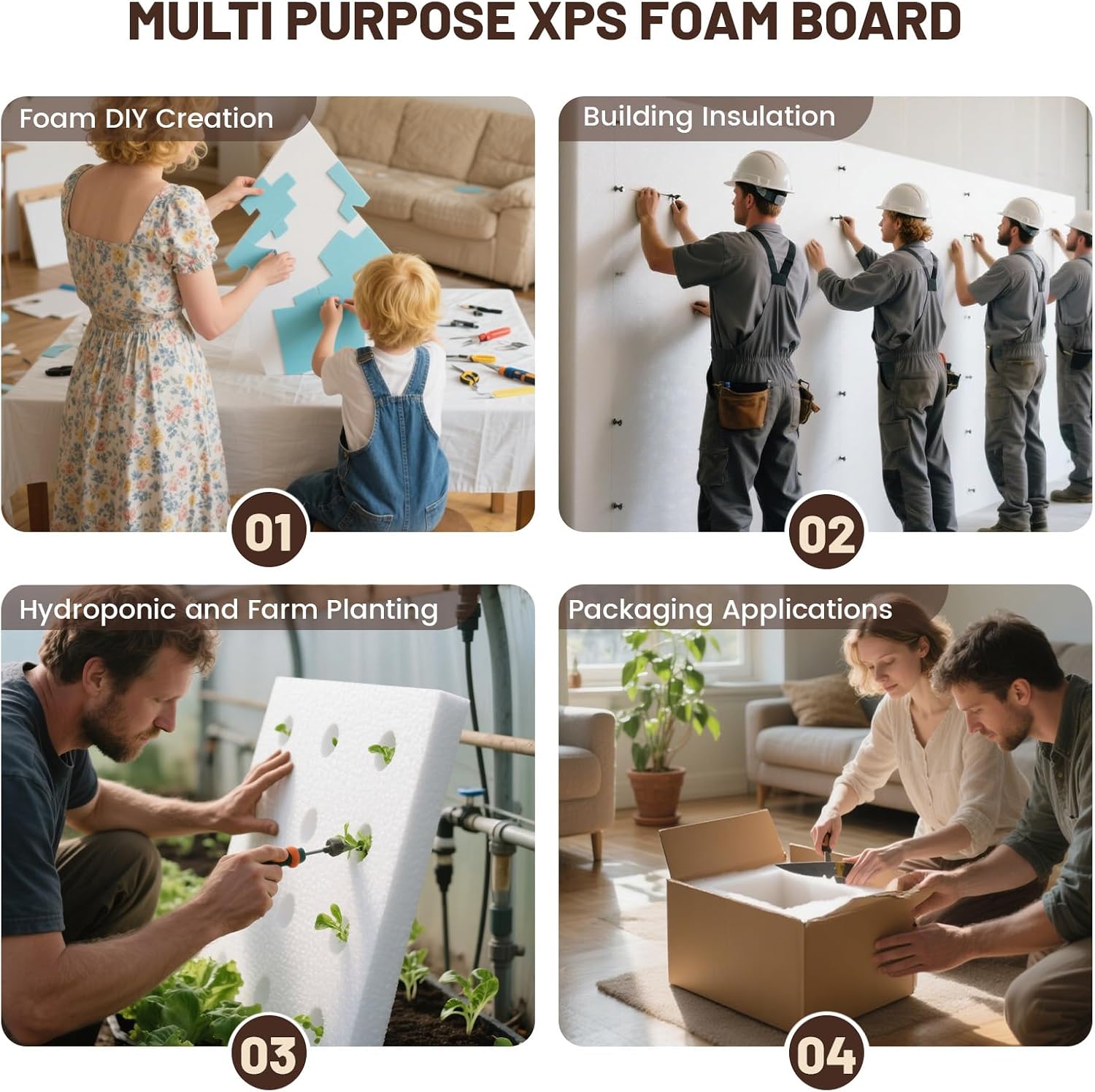 แผ่นโฟม XPS ความหนาแน่นสูง ขนา - Cosplay Prop Foam Board บทวิจารณ์และราคา